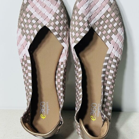 Easy Spirit Flat Closed Toe Checkered Print Slip On Comfy Size 8,5W - Picture 6 of 8